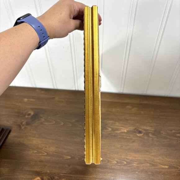 Vintage Framed Petit Point Girl Needlepoint Art Hand-Stitched Wall Decor - Picture 11 of 13